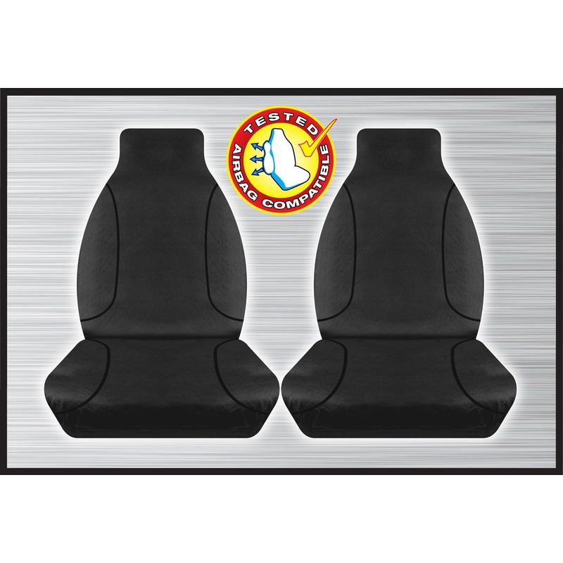 BLACK CANVAS FRONT SEAT COVER PAIR – HILUX 07/2015 ONWARD