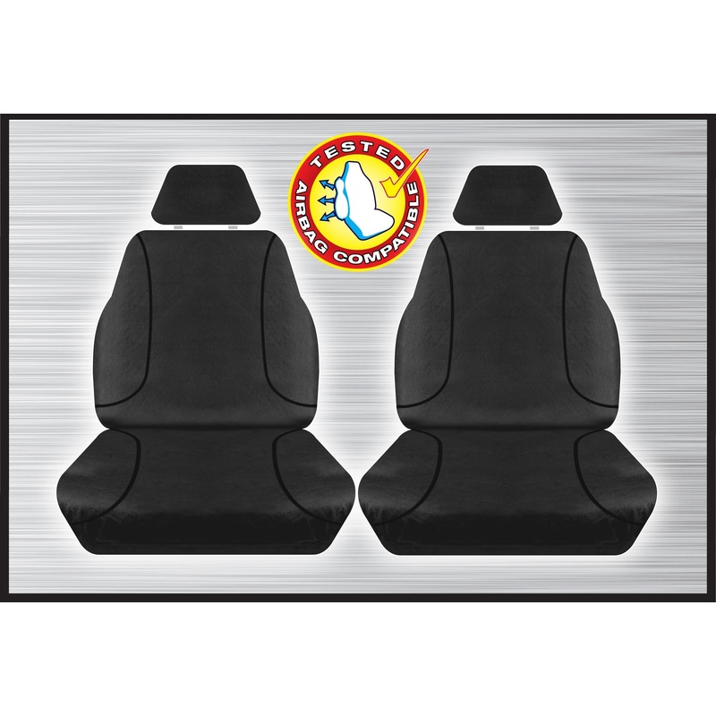 BLACK CANVAS FRONT SEAT COVER PAIR – MITSUBISHI TRITON 2015+