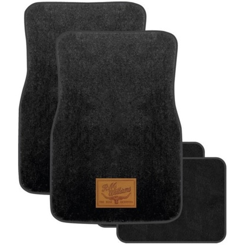 BLACK CARPET MATS SET OF 4