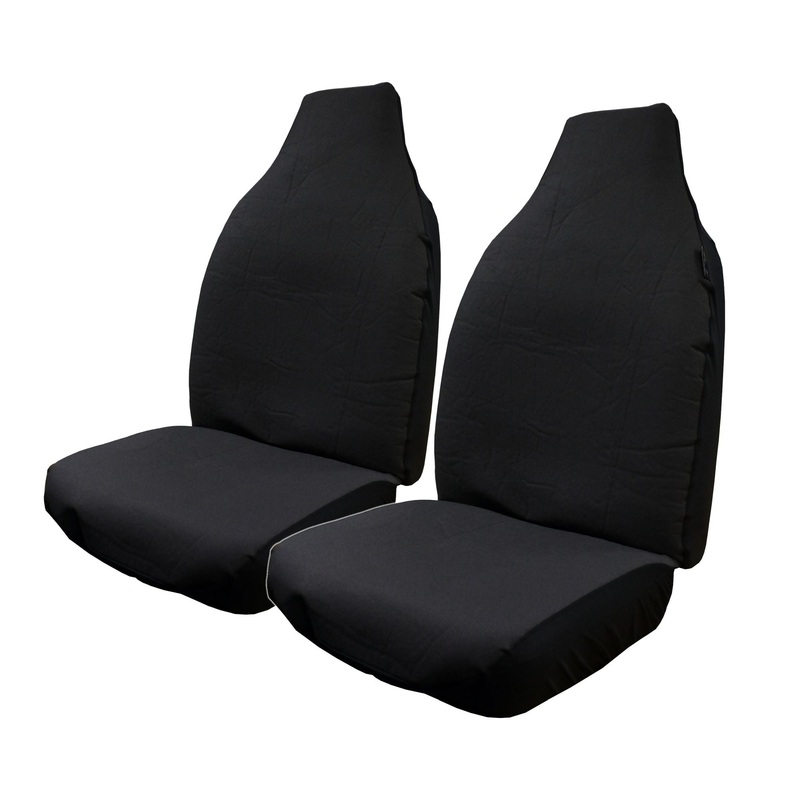 CANVAS FRONT SEAT COVER PAIR BLACK SIZE 60