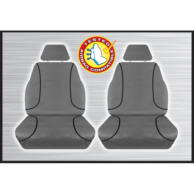 GREY CANVAS FRONT SEAT COVER PAIR  – COLORADO/DMAX