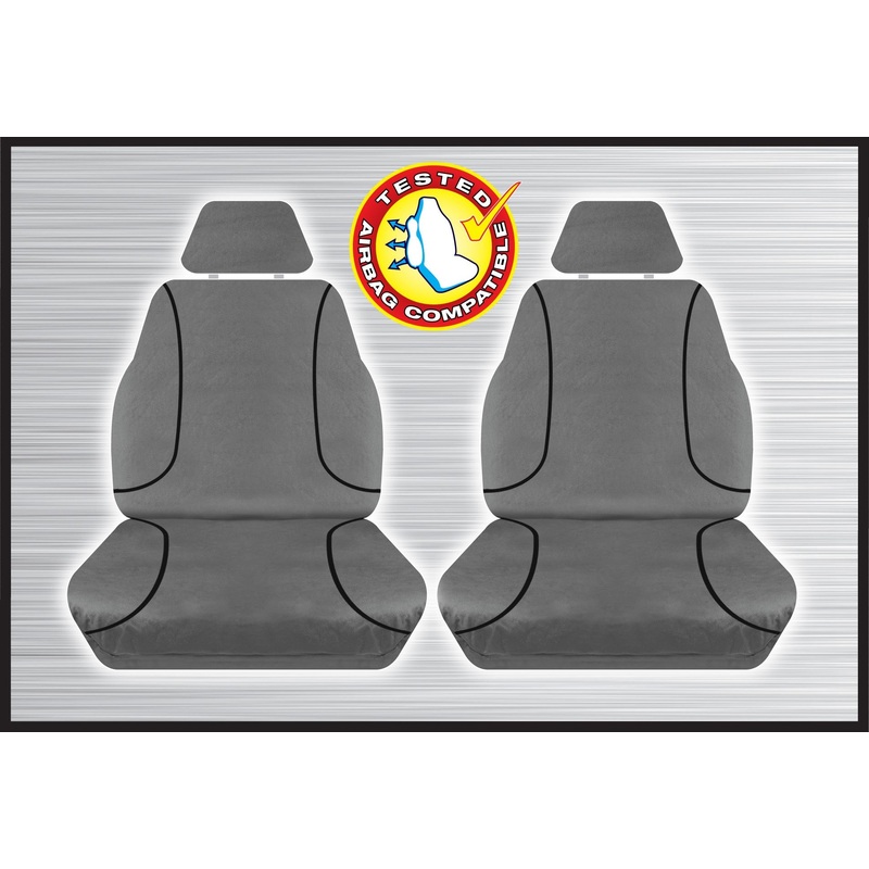 GREY CANVAS FRONT SEAT COVER PAIR – EVEREST RANGER & BT50
