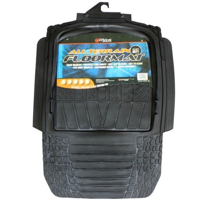 HEAVY DUTY BLACK RUBBER 4WD MAT – LARGE