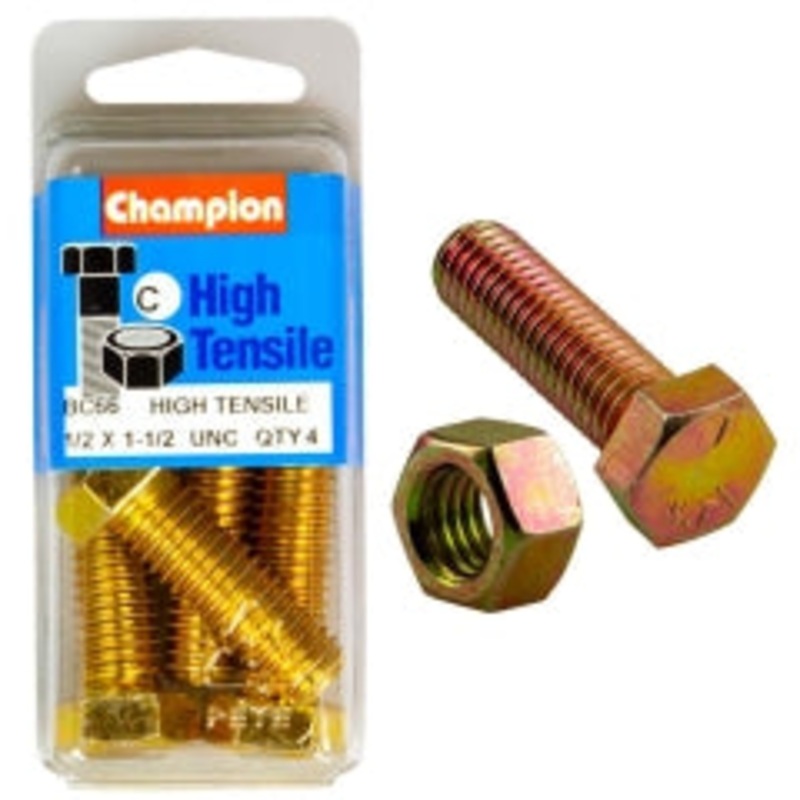 Champion 1-1/2in x 1/2in Set Screw  & Nut (C) – GR5