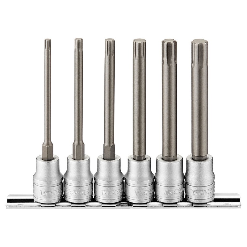 Teng 6pc 3/8in Dr. Long Ribe Bit Socket Set – M4-M10