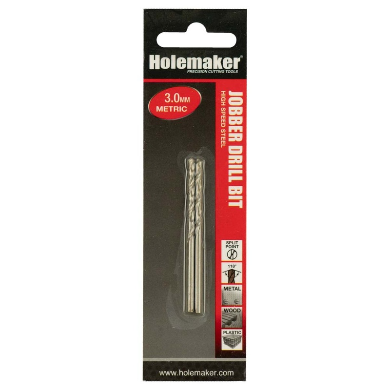 Holemaker Jobber Drill 3.0mm – 2pc (Carded)