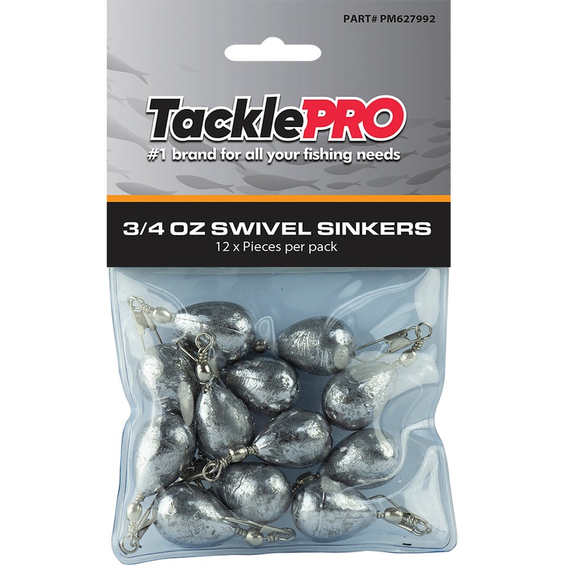 TacklePro Swivel Sinker 3/4oz – 12pc