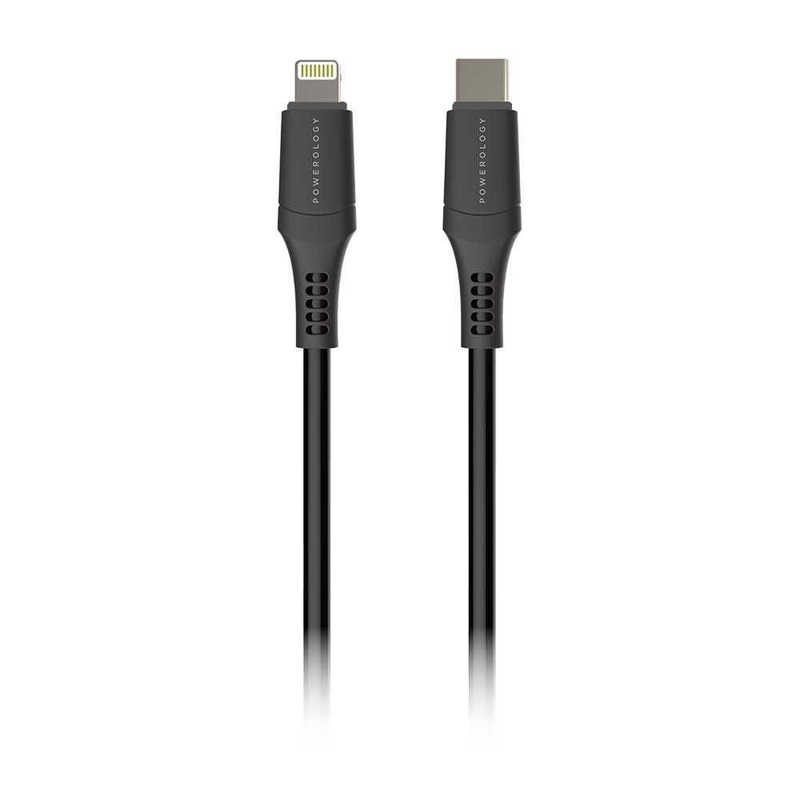 Powerology – Type-C to Lightning Cable 1.2 m (Black)