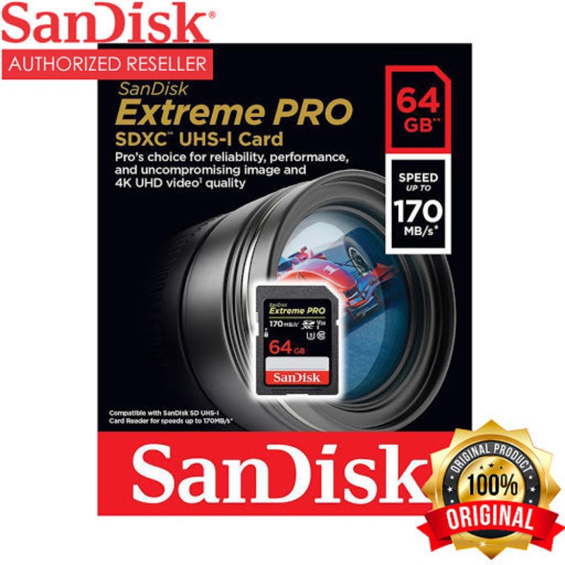 San Disk – Extreme Pro Micro SDXC UHS-I Card with Adaptor (64GB)