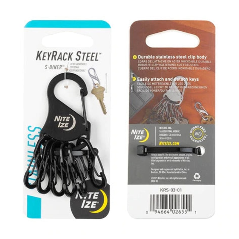 Nite Ize KeyRack Steel S-Biner Black – TOK