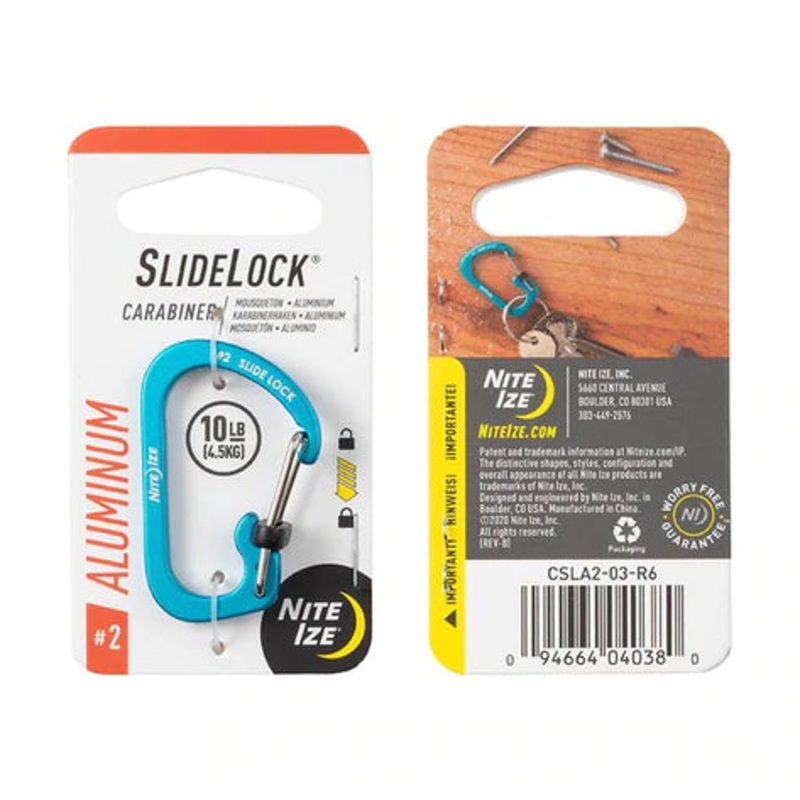 Nite Ize – Slidelock Carabiner Aluminum #2 Blue