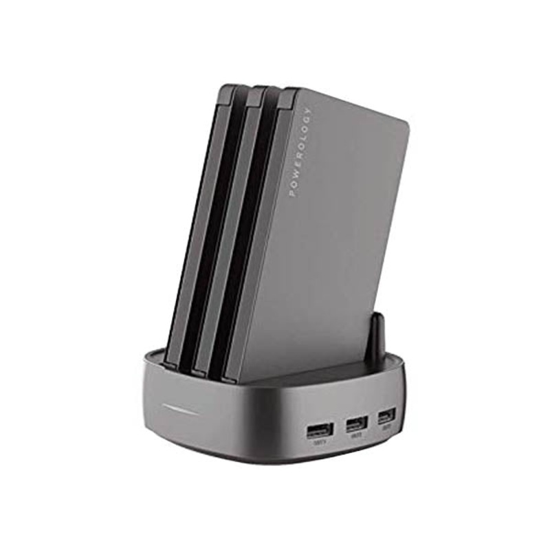 Powerology – 3in1 Power Station 8000mah With Built-In Cable (Gold)