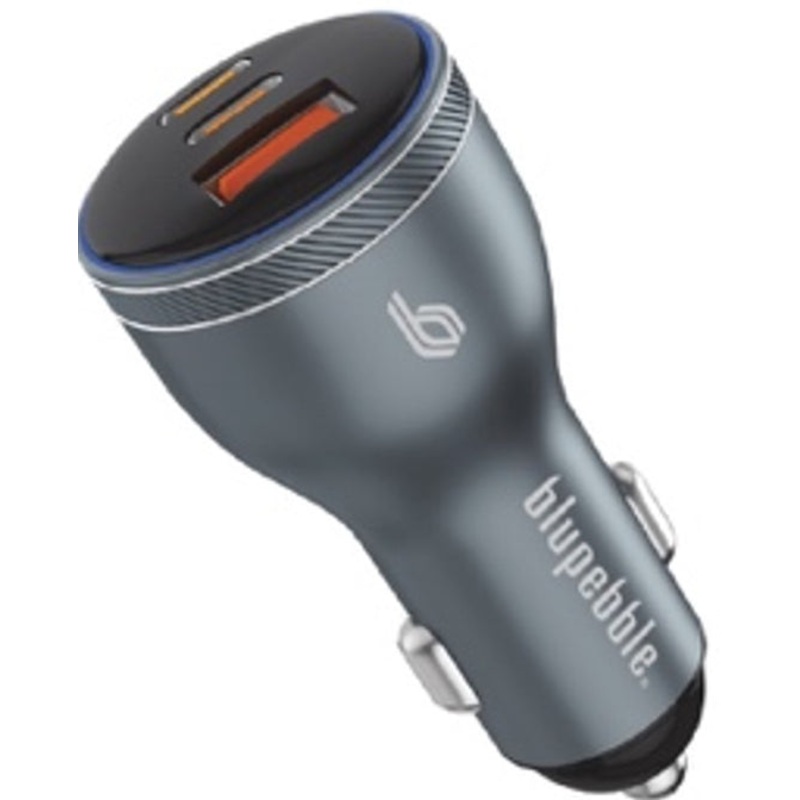 Blupebble – NaviPower Fast Car Charger 95W with 2 PD Type-C and QC 3.0 – Black