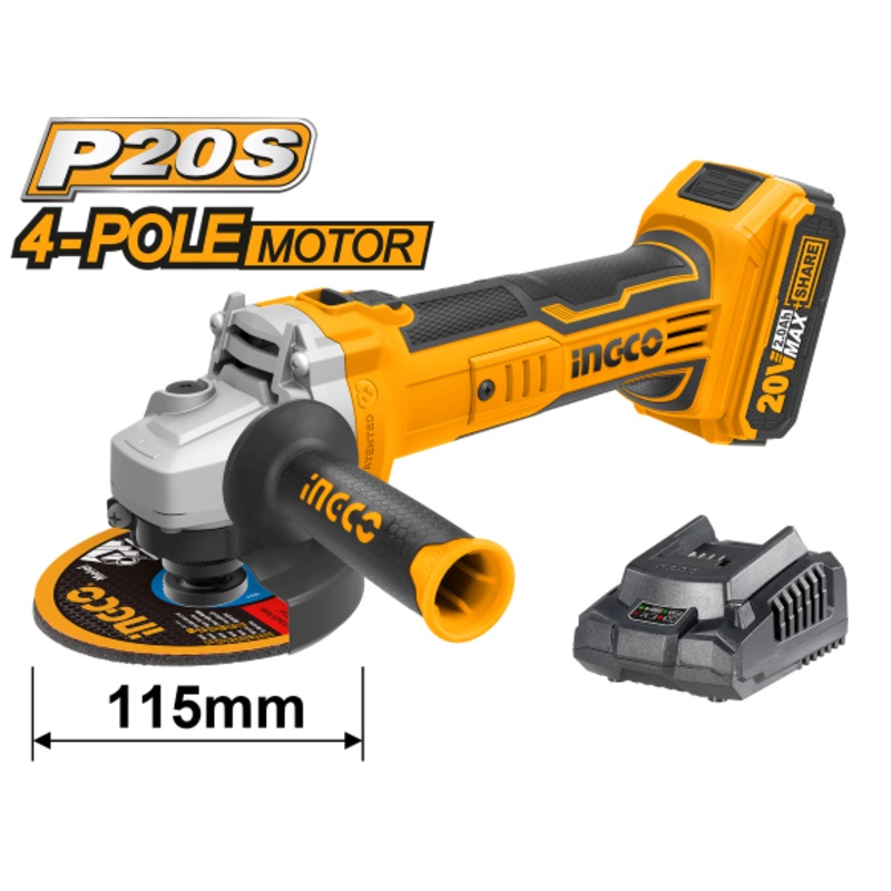 Ingco – Angle Grinder Li-Ion CAGLI1151-BC