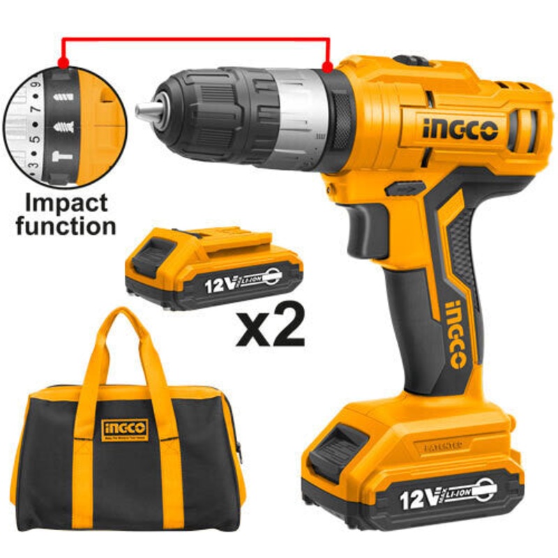 Ingco – Impact Drill Li-Ion CIDLI1222