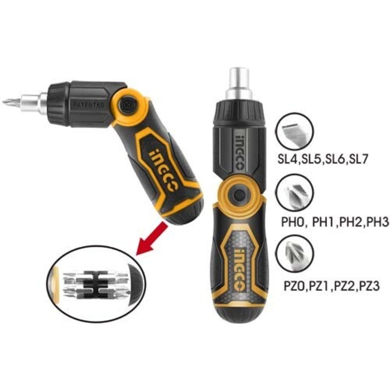 Ingco – Ratchet Screwdriver Set AKISD1208