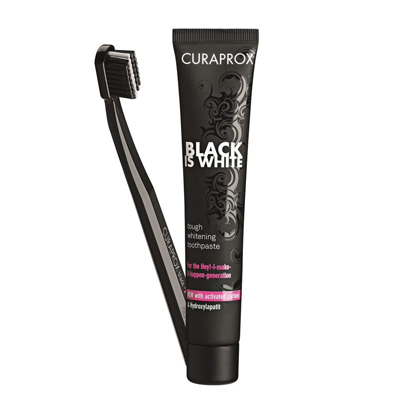 Curaprox – Black Is White Set (toothpaste 90 Ml+cs 5460 Black)