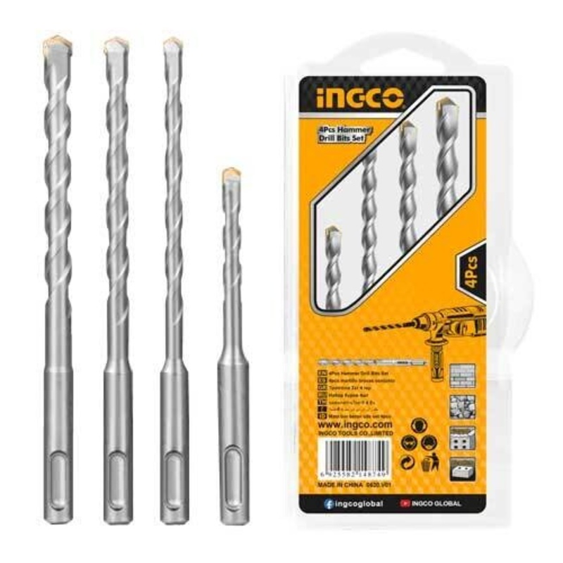 Ingco – 4PCS  hammer drill bits set
