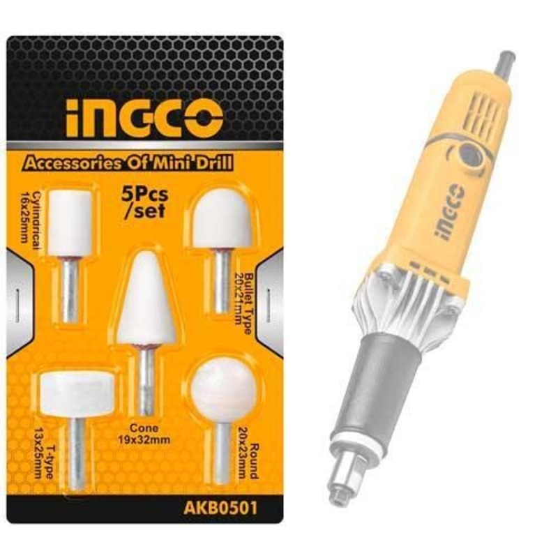 Ingco – 5pcs Bistriques  Set for Die Grinder AKB0501