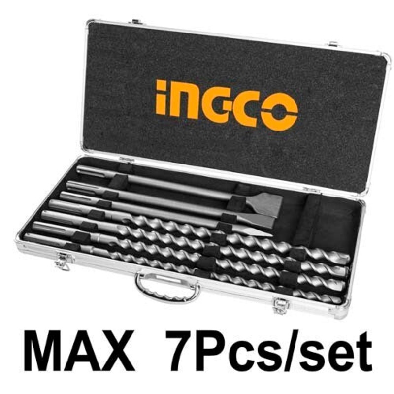 Ingco -SDS Max hammer drill bit and chisel set AKD5075