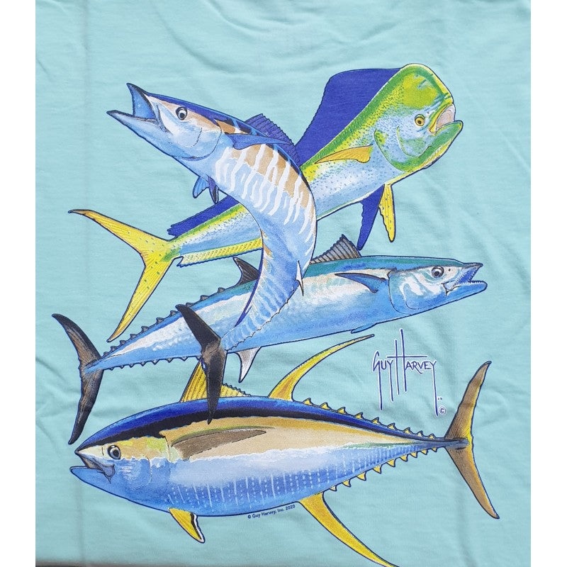 Guy Harvey Men’s Slam Club SS T-Shirt – Beach Glass
