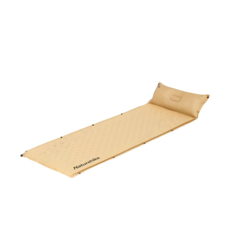 Naturehike – D01- Single Spliced Sleeping Mat With Pillow – Natural Yellow