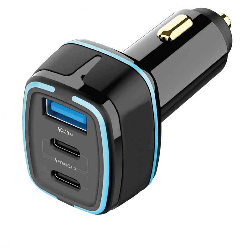 Porodo 105W Dual PD Multi-Port Super-Fast Car Charger