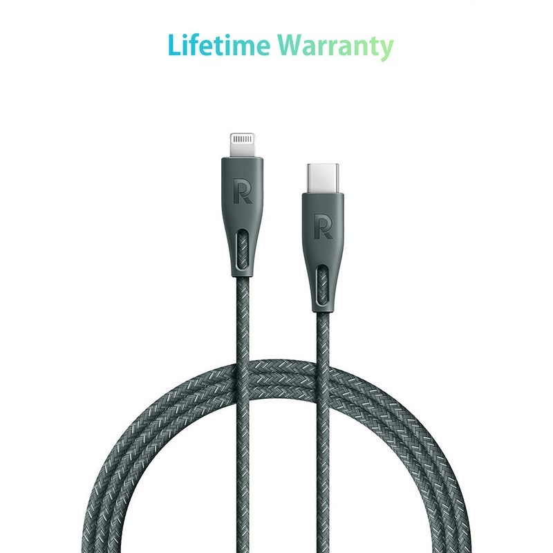 RAVPower – Type-C to Lightning Cable 2m Nylon Black