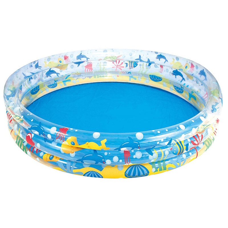 Bestway 6′ X H13/ 1.83M X H33CM Deep Dive 3-Ring Pool (Contents:One pool, repair patch)