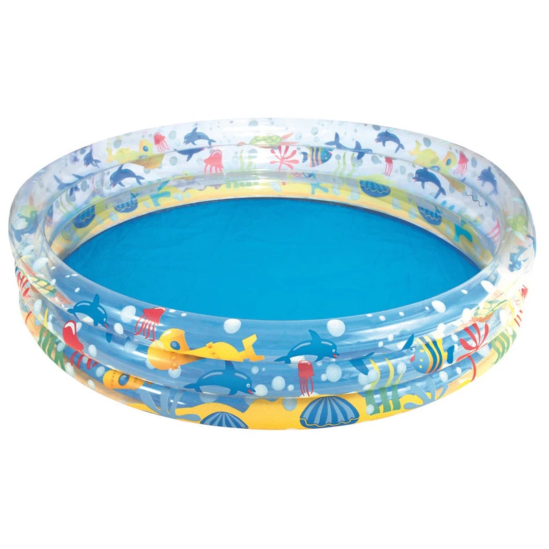 Bestway 60 X H12/ 1.52M X H30CM Deep Dive 3-Ring Pool (Contents:One pool, repair patch)