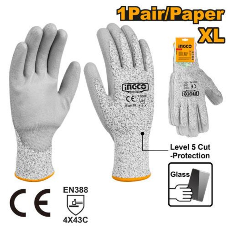 Ingco Cut-Resistant Hand Gloves XL