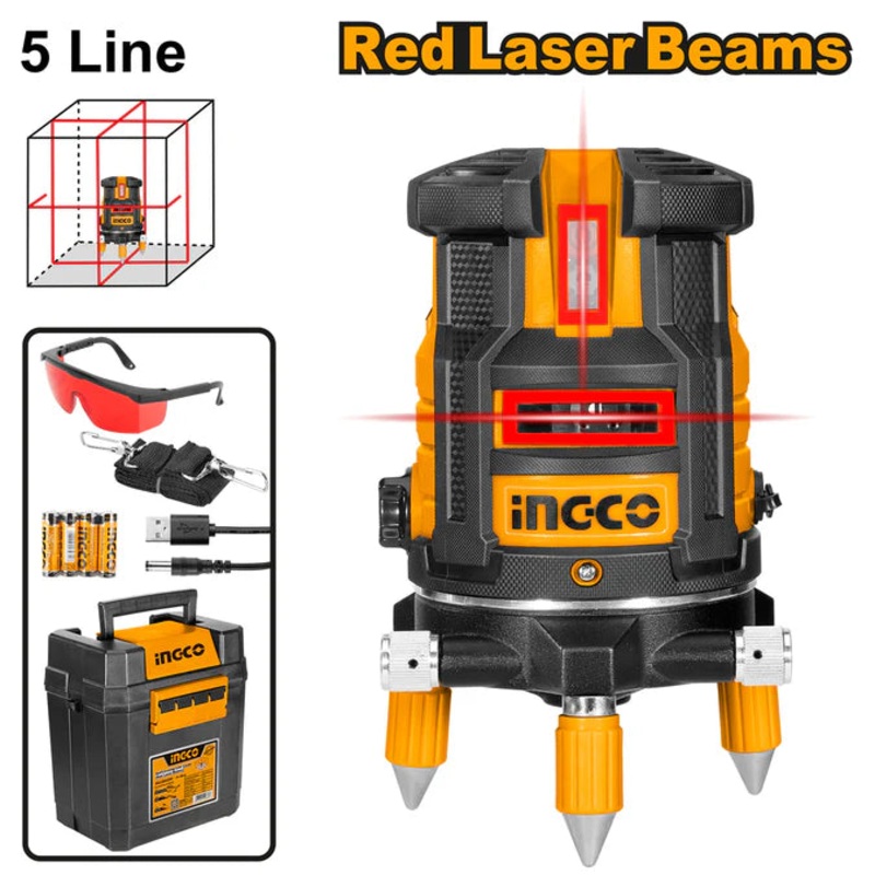 Ingco Self-Leveling Line Laser  Red Laser Beams