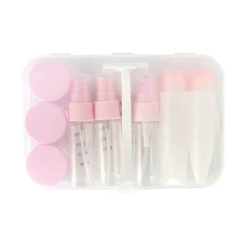 Travel Bottle Set 11 Pieces  Pink