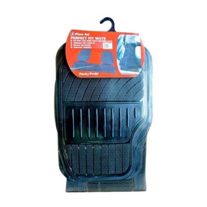 Packy Poda Perfect Fit Car Mat-Set Of 3 Smoke