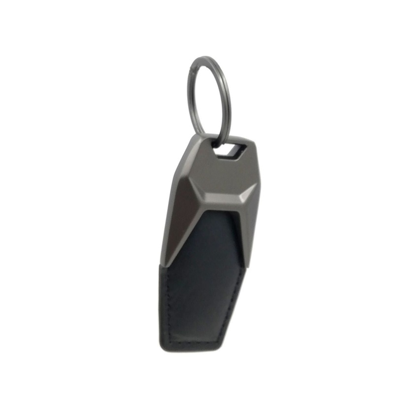Vroom Leather Keychain-Gry