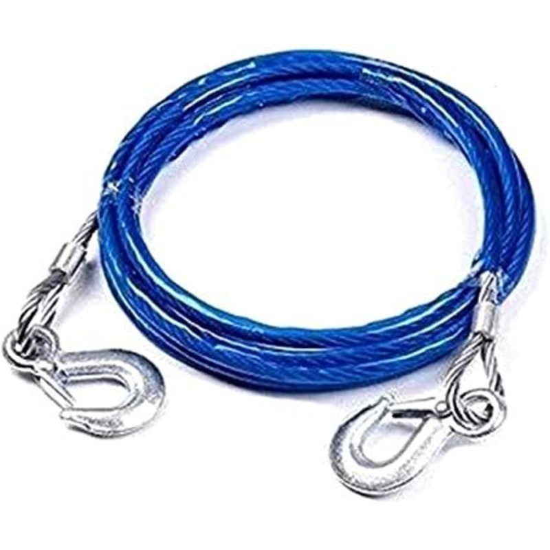 Auto1 Steel Tow Rope W/Blue Pvc Tube, Packed In Tcb-9 10mmx15Ft