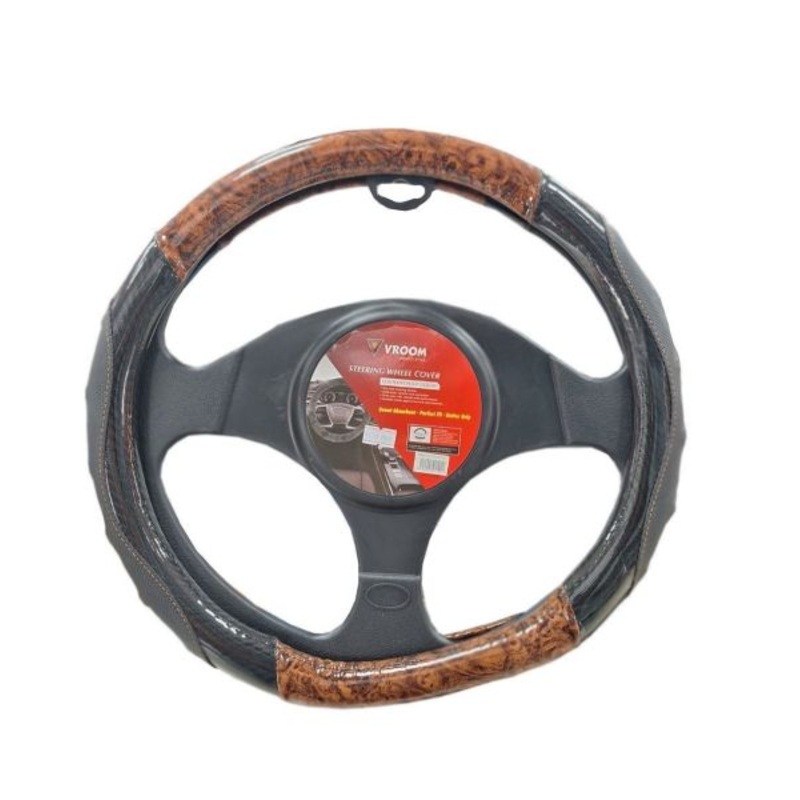 Vroom D Type Steering Wheel Cover Brown