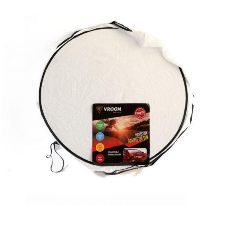 Vroom Front Sun Shade Collapsible Metal Ring 150X70Cm