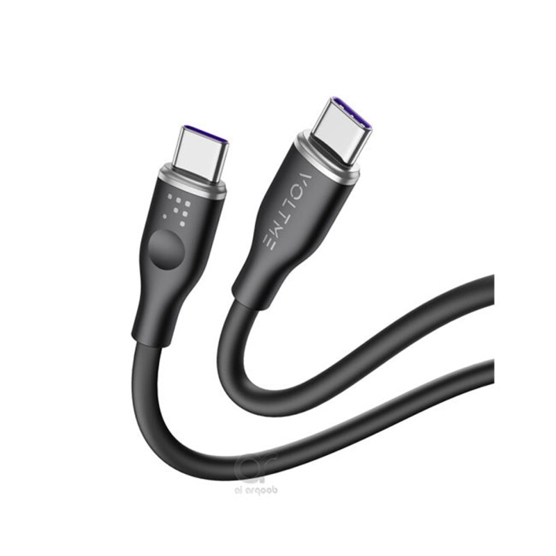 Voltme Powerlink Moss Liquid Silicon Cable Type C to Type C 5A / 1M (100W) Emarker Black