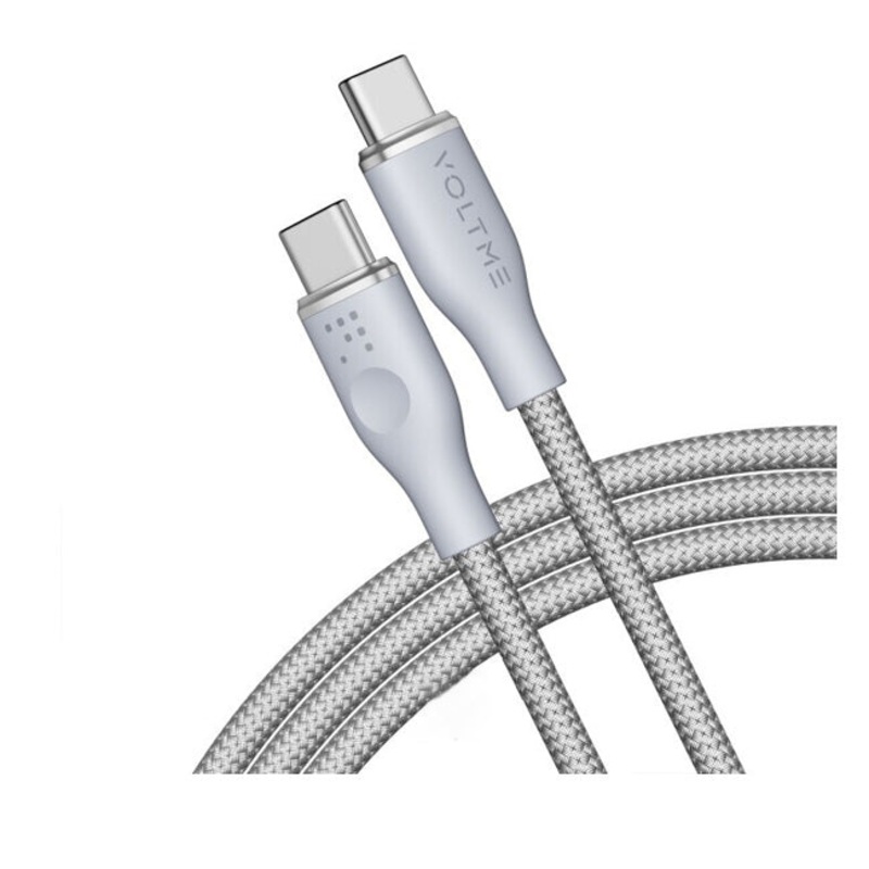 Voltme Powerlink Rugg Double Nylon Cable Type C to Type C 5A / 1M (100W) Emarker Gray