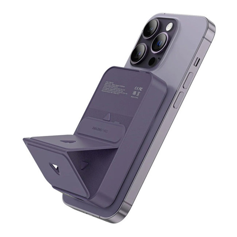 Amazingthing Thunder Pro MAG PD 10000mAh Power Bank With Holder Grey