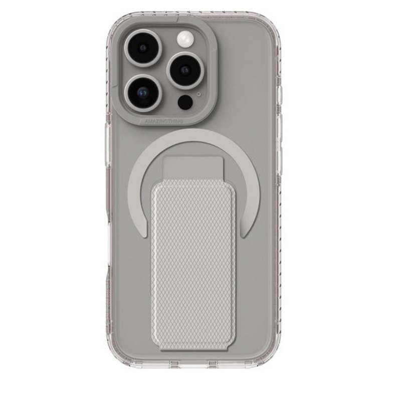 Amazingthing Titan Pro + Holder Magsafe Drop Proof Case For Iphone 16 Pro 6.3 – Grey