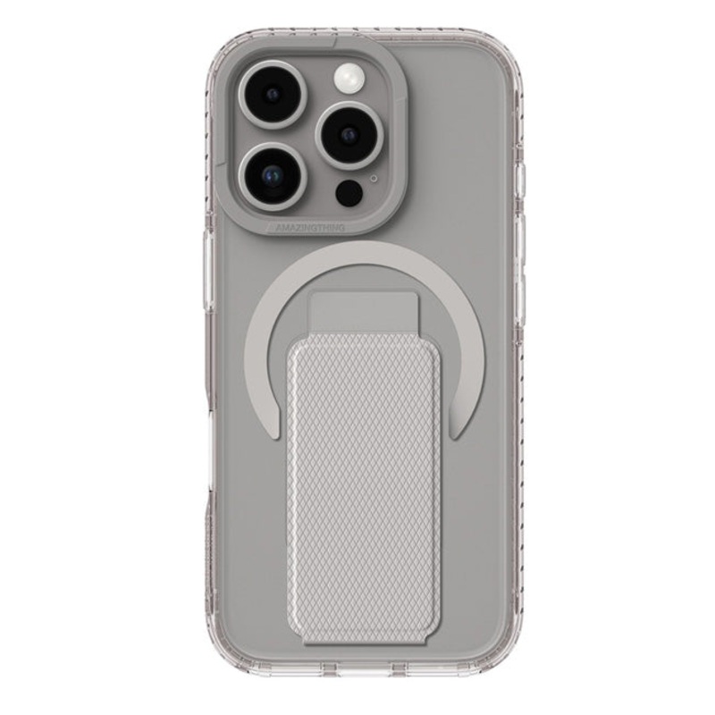 Amazingthing Titan Pro + Holder Magsafe Drop Proof Case For Iphone 16 Pro Max 6.9 – Grey