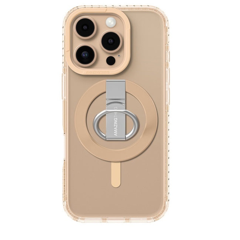 Amazingthing Titan Pro Mag Grip Drop Proof Case For Iphone 16 Pro 6.3 – Rose Gold
