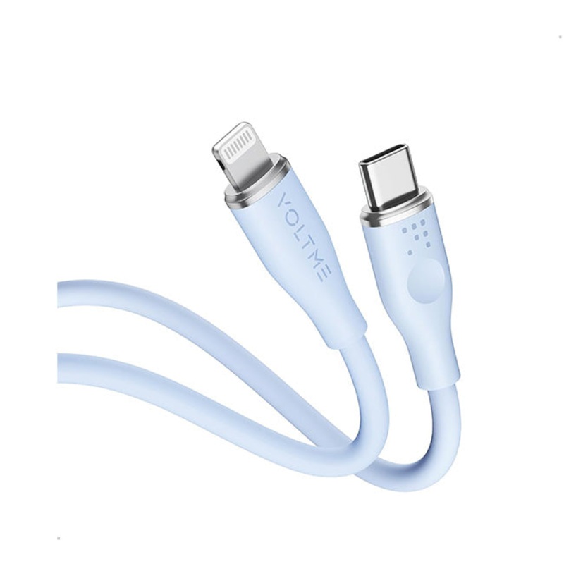Voltme Powerlink Moss Liquid Silicon Cable Type C to Lightning 3A / 1.2M ZincAlloy Connector Blue