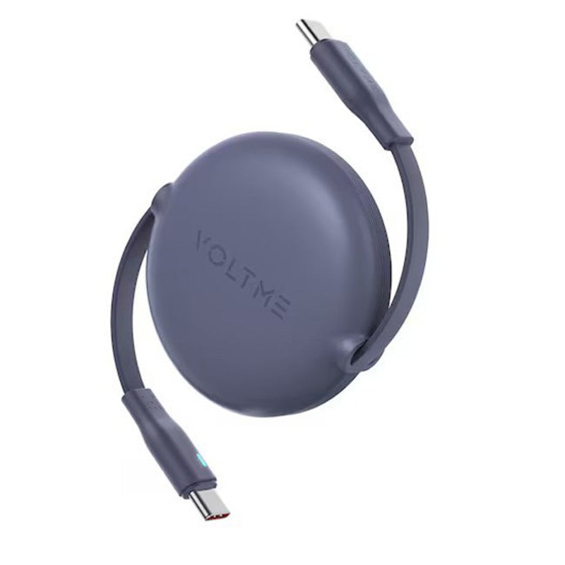 Voltme Powerlink YoYo Cable 3A 1.0M Retractable (Dual-Way Retractable Cable) Type C to Type C Navy Blue