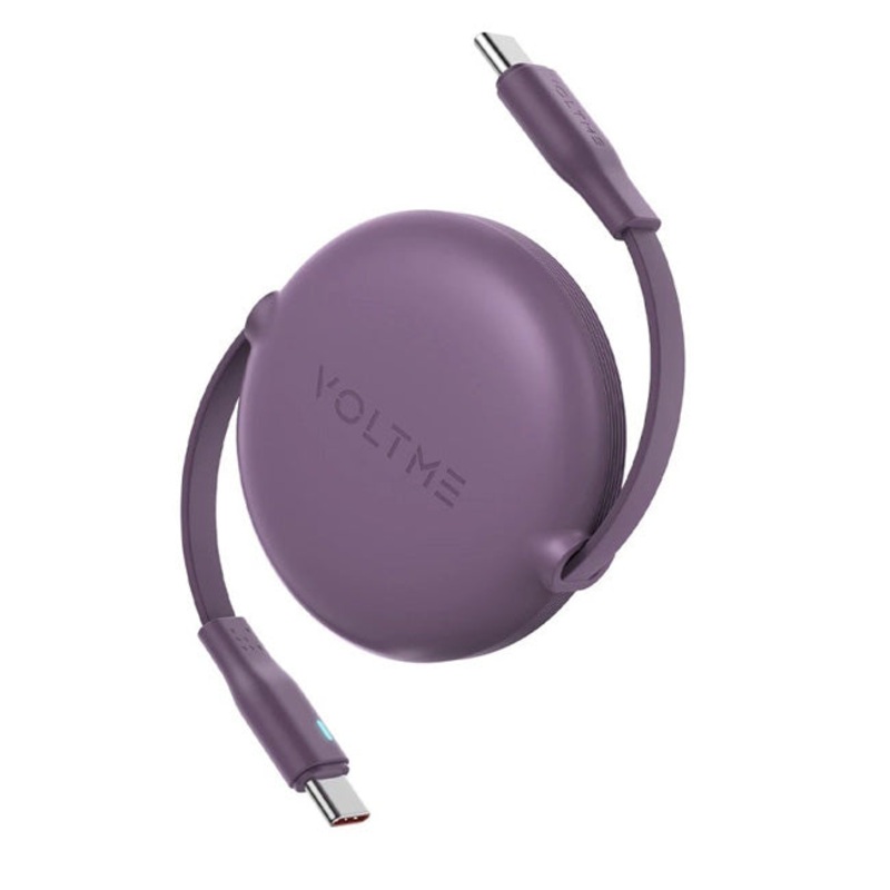 Voltme Powerlink YoYo Cable 3A 1.0M Retractable (Dual-Way Retractable Cable) Type C to Type C Purple
