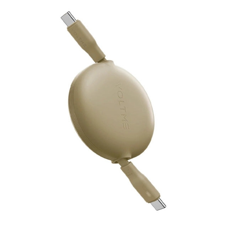 Voltme Powerlink YoYo Cable 3A 1.0M Retractable (Dual-Way Retractable Cable) Type C to Type C Sand