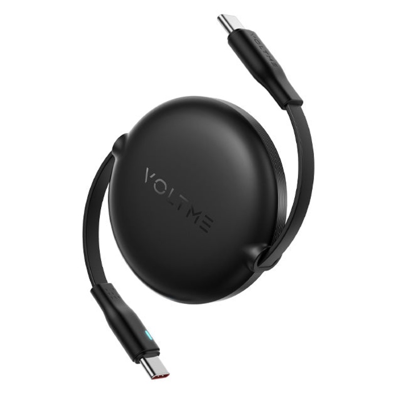 Voltme Powerlink YoYo Cable 5A 1.0M Retractable (Dual-Way Retractable Cable) Type C to Type C Black