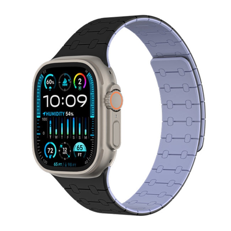 Amazingthing Smoothie Sport Mag Band For Apple Watch 49/45/44/42MM Black